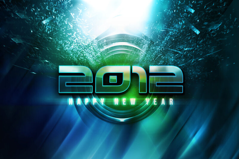 2012 New Year Graphic — Blue