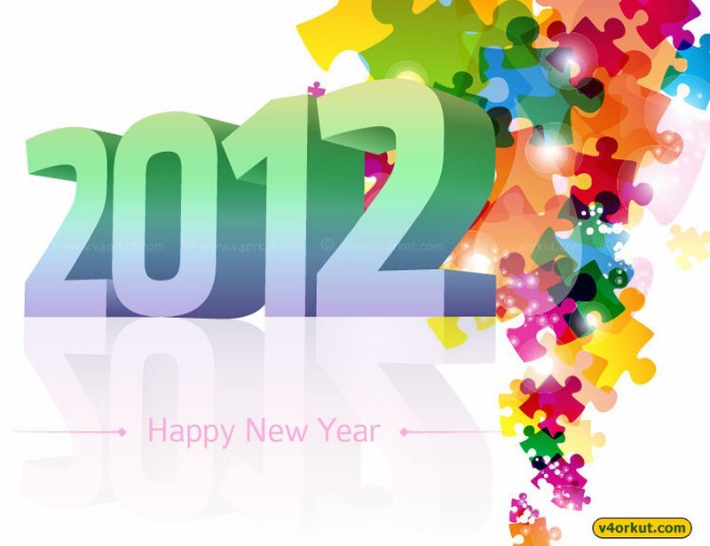 2012 New Year Graphic — Green