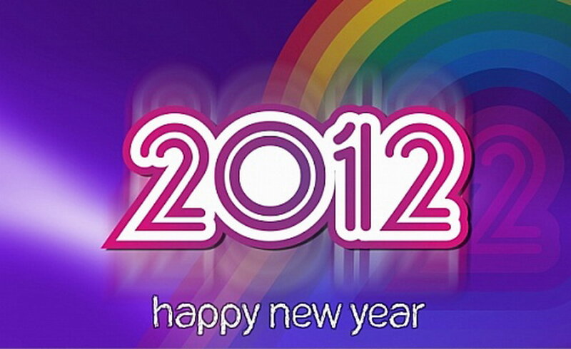 2012 New Year Graphic — Purple