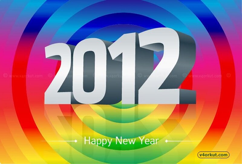 2012 New Year Graphic — Red
