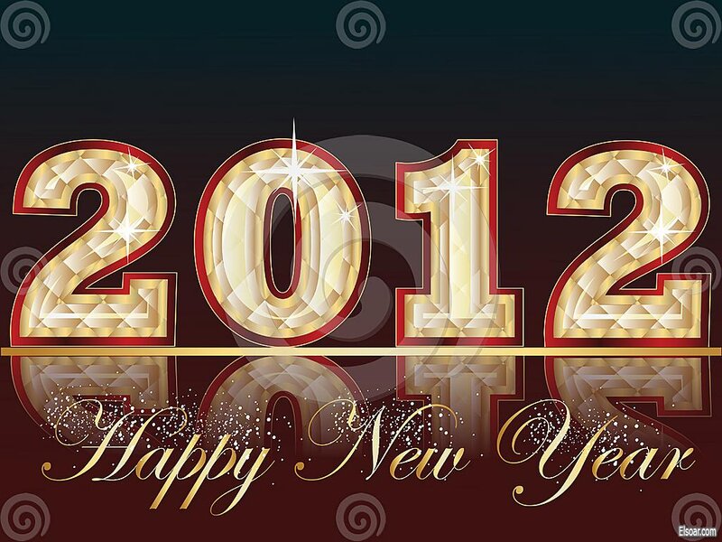 2012 New Year Text — Gold