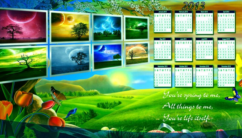 2013 Calendar with Nature Scenes