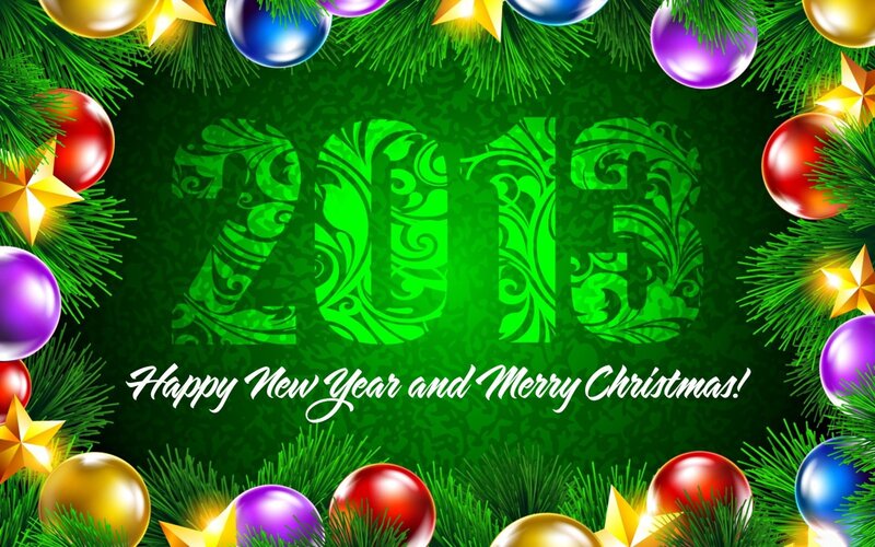 2013 Holiday Greeting — Green, Festive, Winter