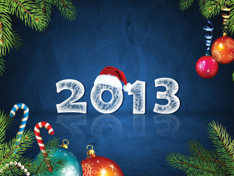 2013 Holiday Numbers — Blue, Festive