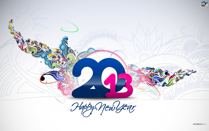 2013 New Year Design — Blue, Festive