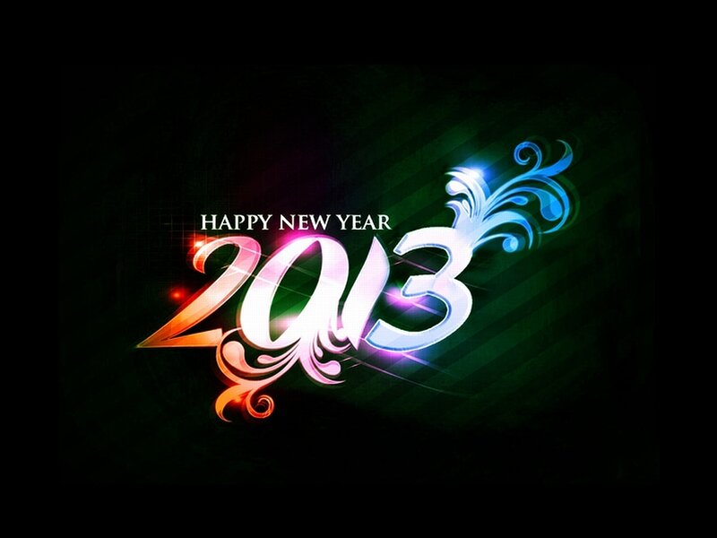2013 New Year Graphic — Black