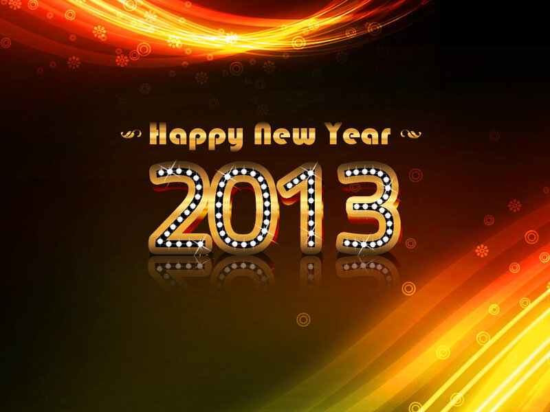 2013 New Year Graphic — Gold