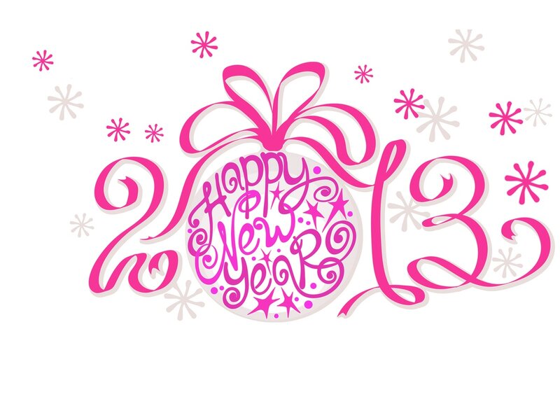2013 New Year Graphic — Pink, Festive