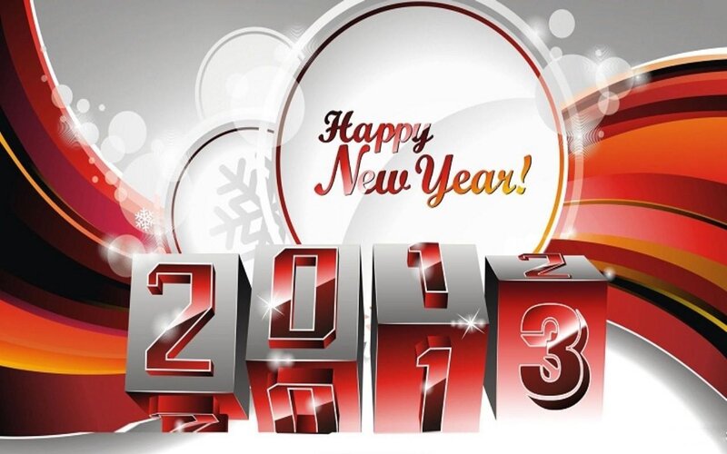 2013 New Year Graphic — Red