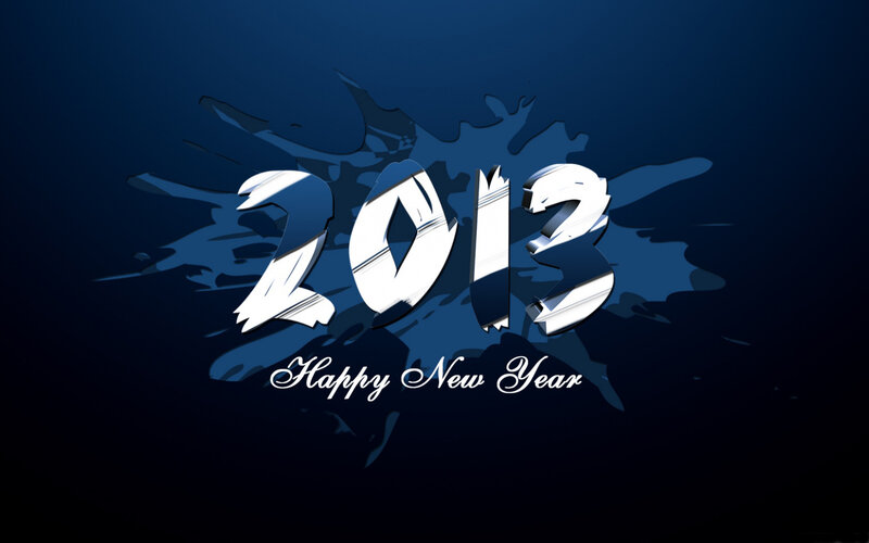 2013 New Year Text — Blue