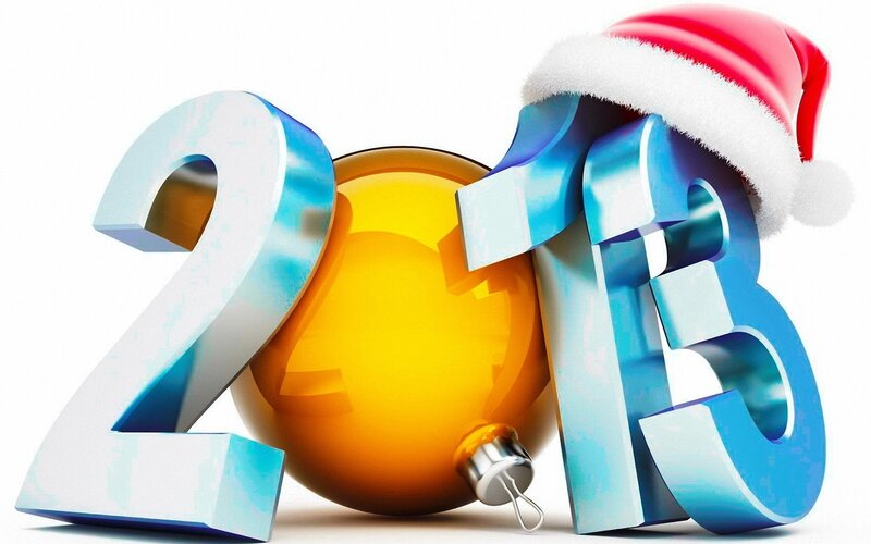 2013 Numbers with Ornament — Blue