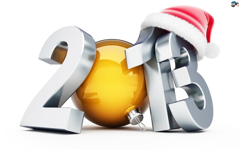 2013 Numbers with Ornament — Silver, Festive