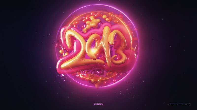 2013 Text in Neon — Purple