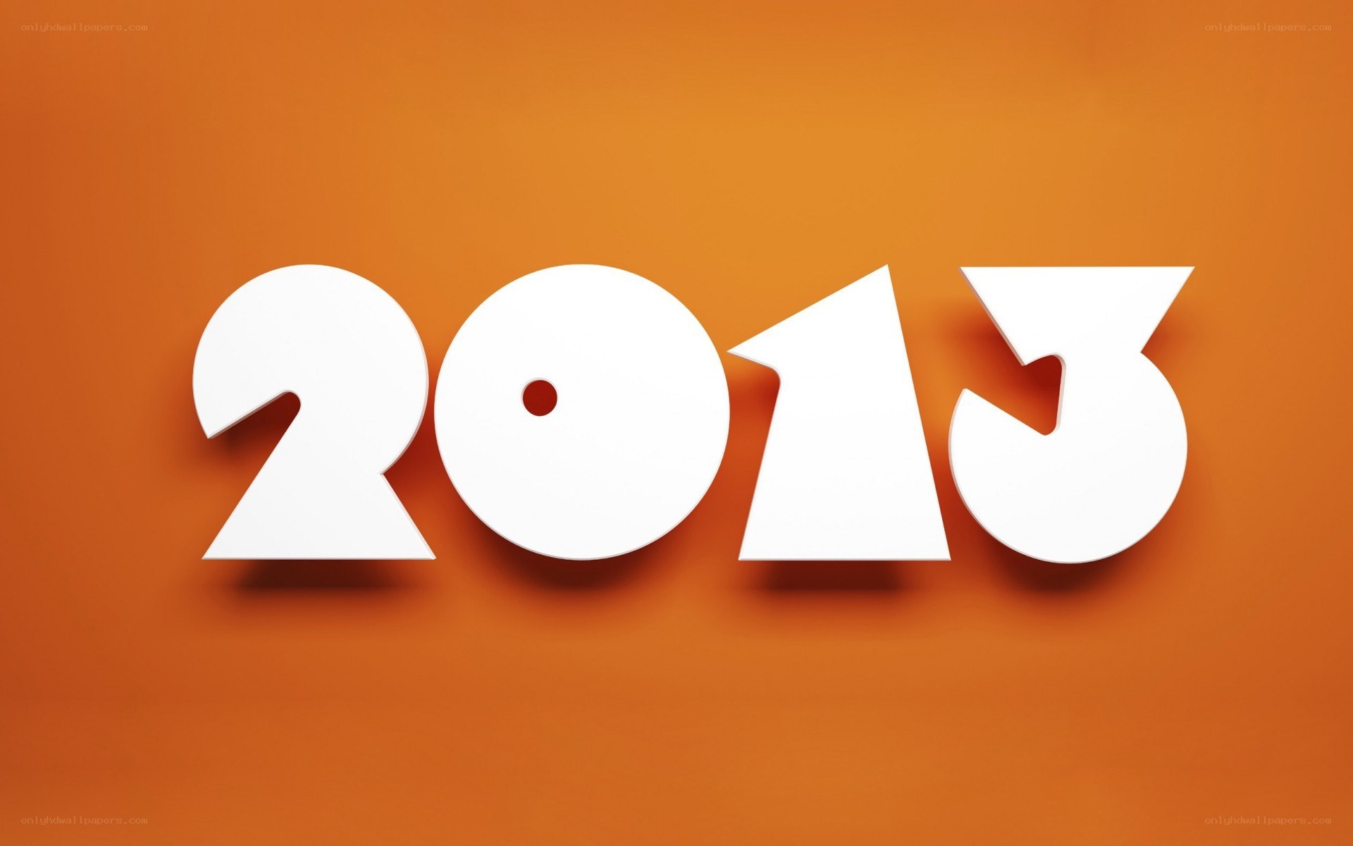 2013 text on orange background