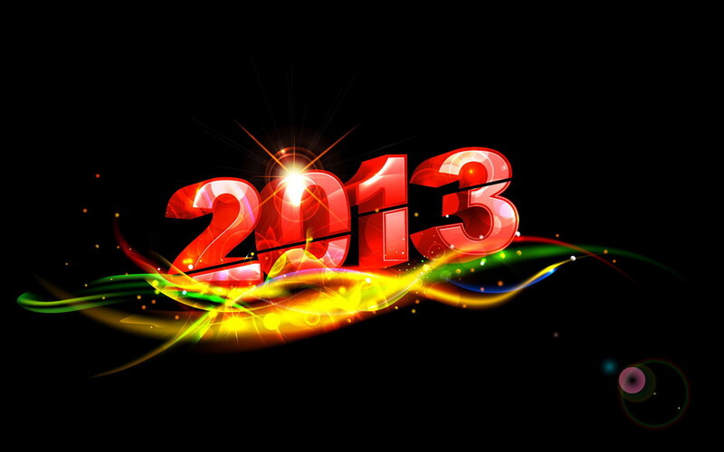 2013 Text with Light Effects