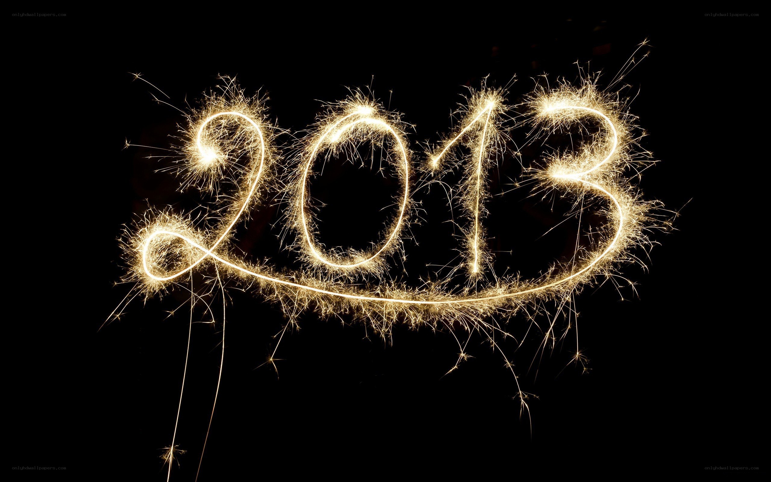 2013 written with sparklers