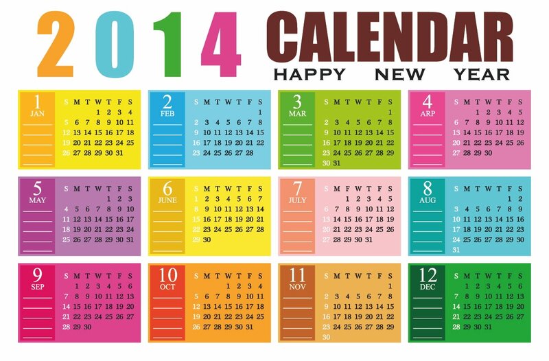 2014 Calendar — Green
