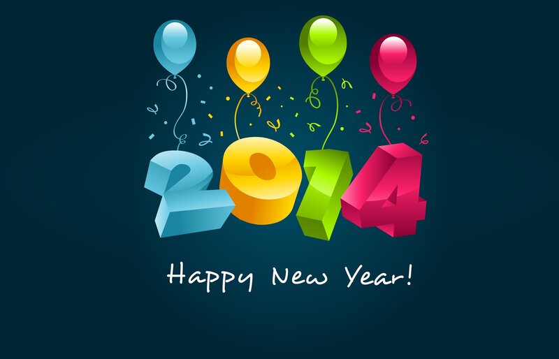 2014 New Year Celebration — Blue, Festive