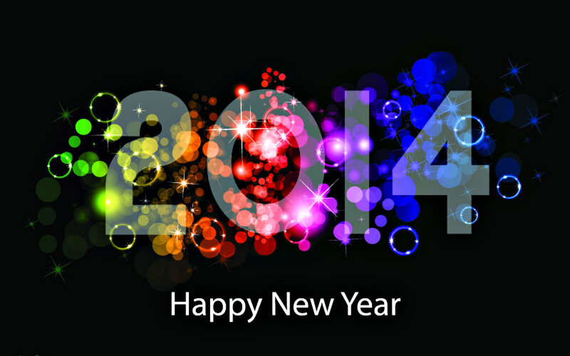2014 New Year Graphic — Black