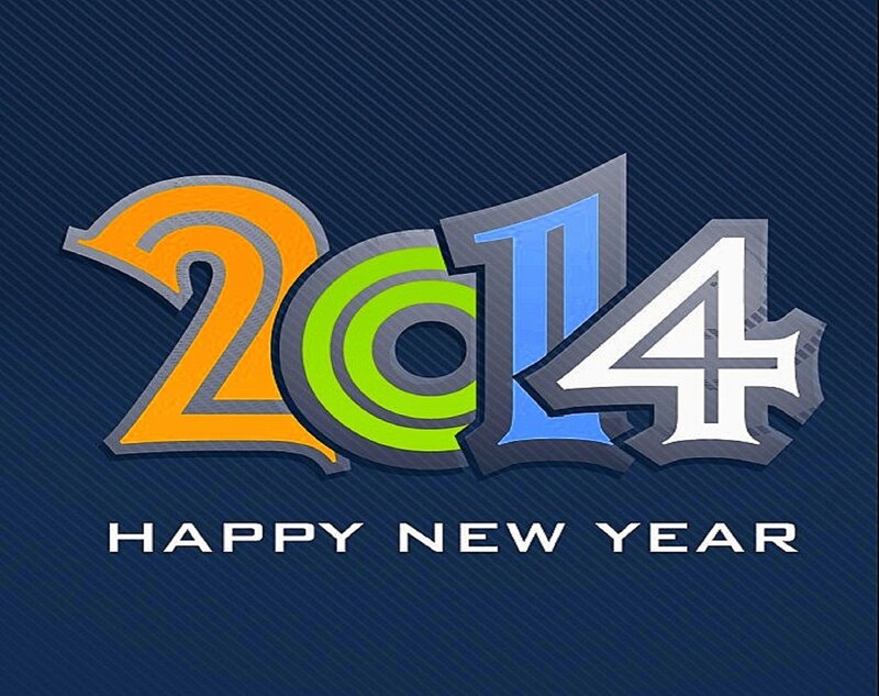 2014 New Year Graphic — Blue
