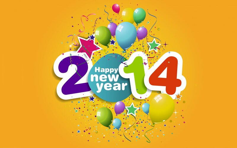 2014 New Year Graphic — Orange
