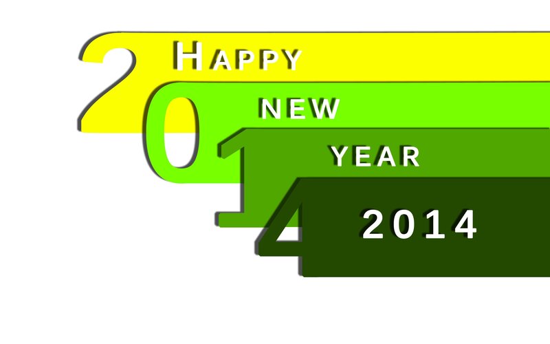 2014 New Year Graphic — Yellow