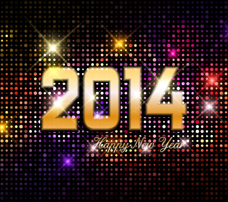 2014 New Year Text — Gold