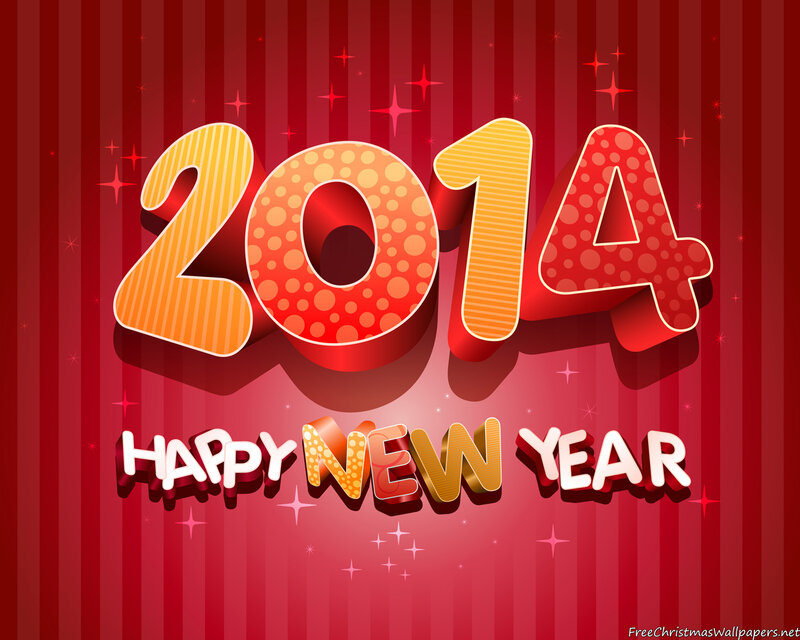 2014 New Year Text — Red