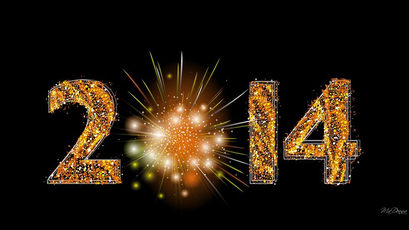 2014 Numbers with Fireworks