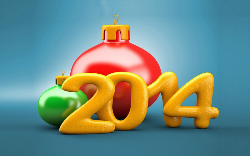 2014 Numbers with Ornaments