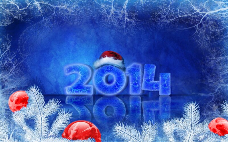 2014 Text with Santa Hat