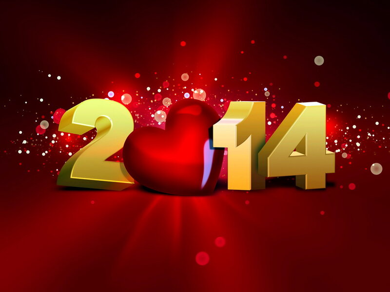2014 with Heart Symbol