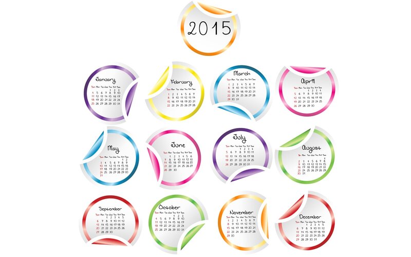 2015 Calendar Stickers