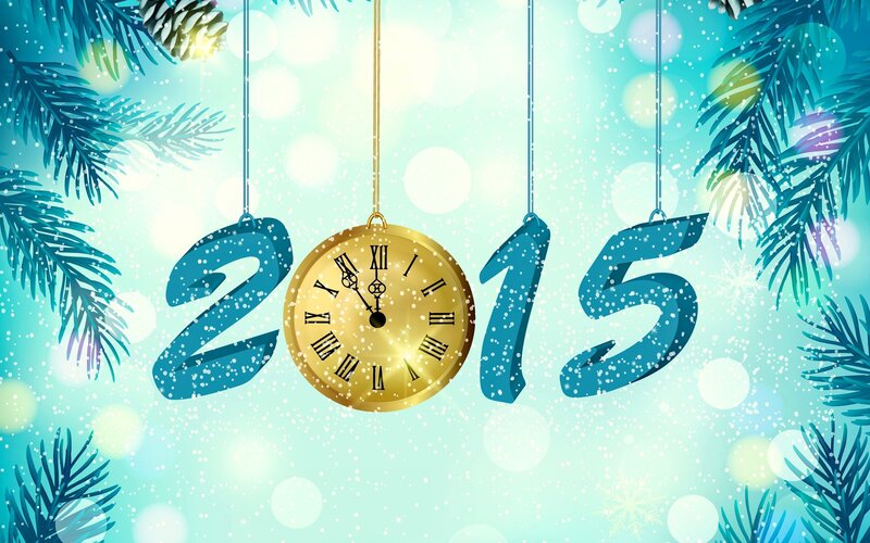 2015 Clock Decoration — Blue
