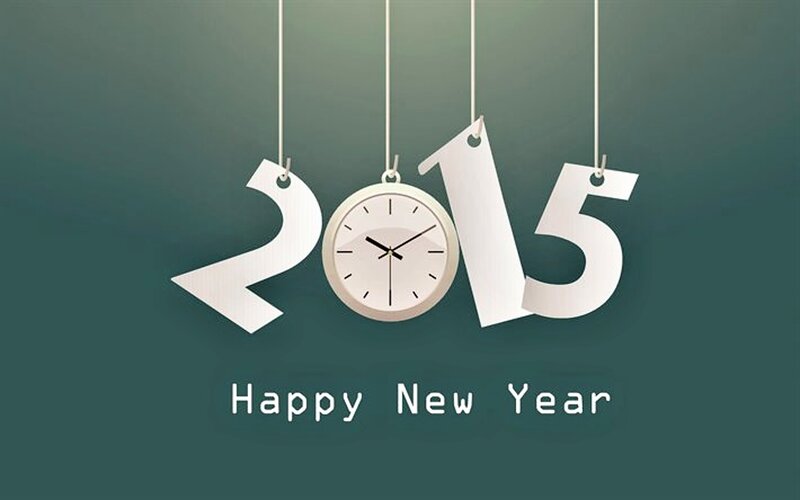 2015 New Year Clock — Green