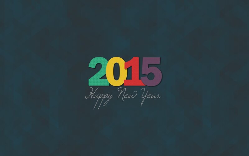 2015 New Year Graphic — Blue, Celebratory, Digital Art, Text
