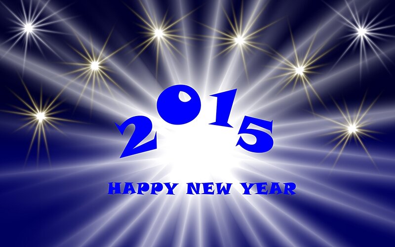 2015 New Year Graphic — Blue, Celebratory, Digital Art