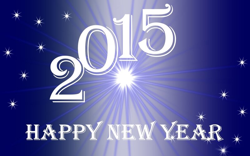 2015 New Year Graphic — Blue, Celebratory, Night