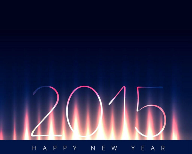 2015 New Year Text — Blue