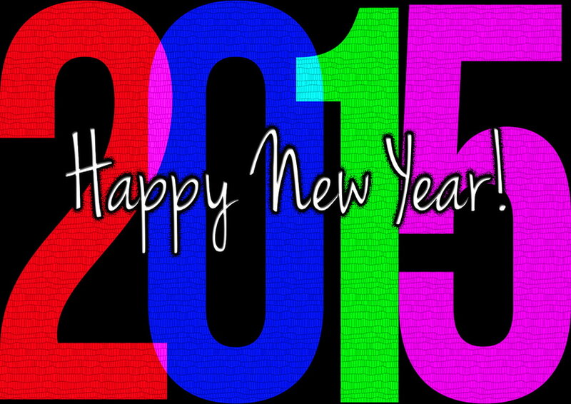 2015 New Year Text — Red