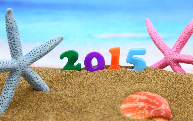 2015 Numbers on Beach — Blue