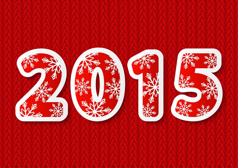 2015 Numbers with Snowflakes