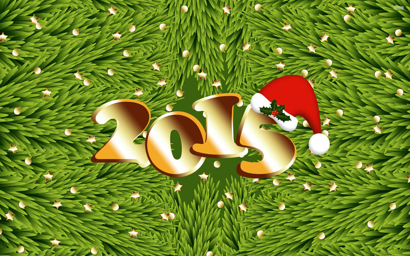 2015 Text with Santa Hat
