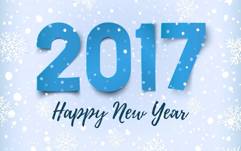 2017 New Year Greeting — Blue