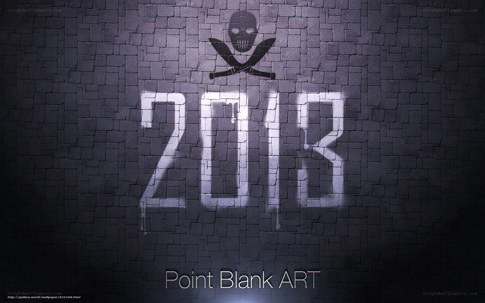 2018 graffiti on brick wall