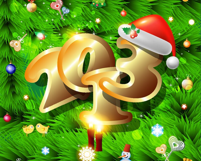 2023 Numbers with Santa Hat