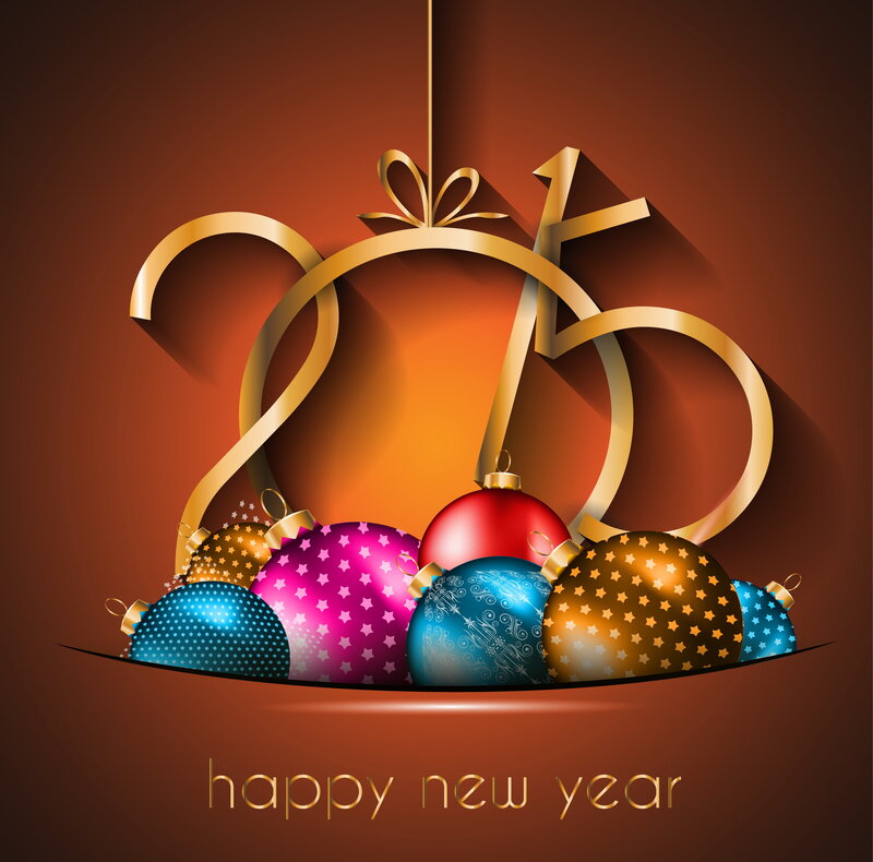 2025 New Year Ornaments — Brown