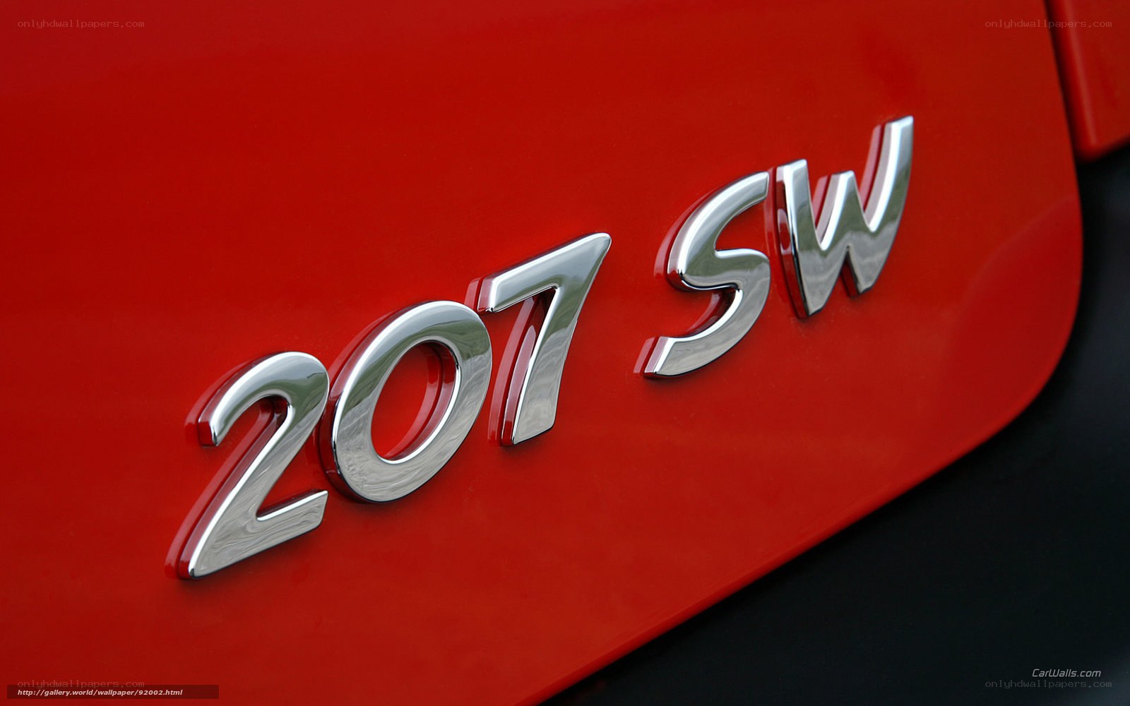 207 SW car badge