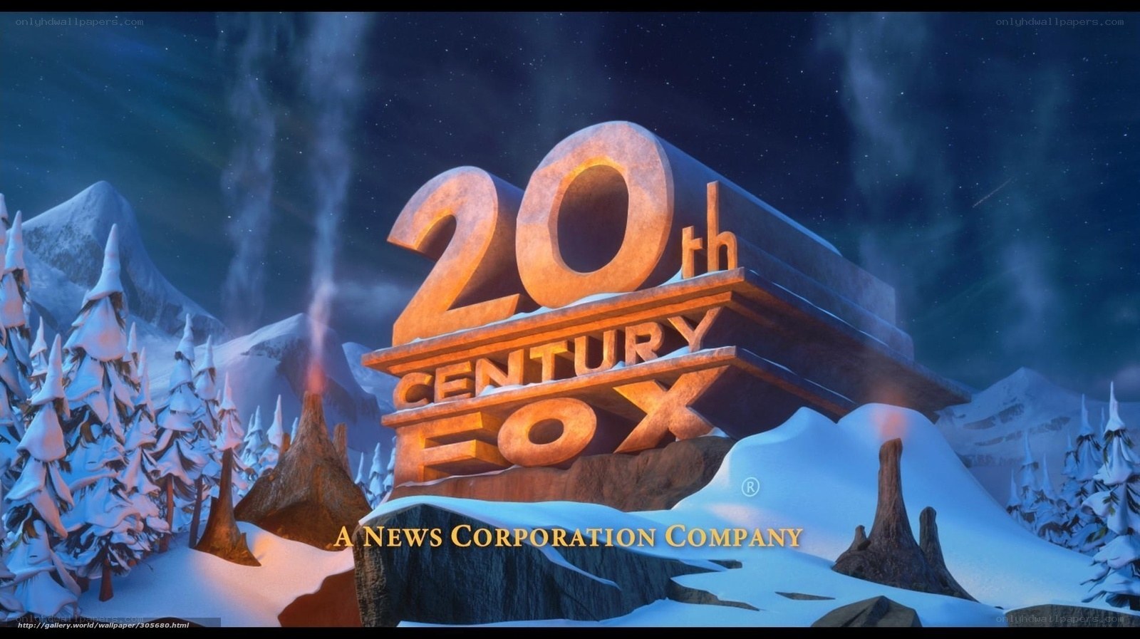20th Century Fox logo in winter