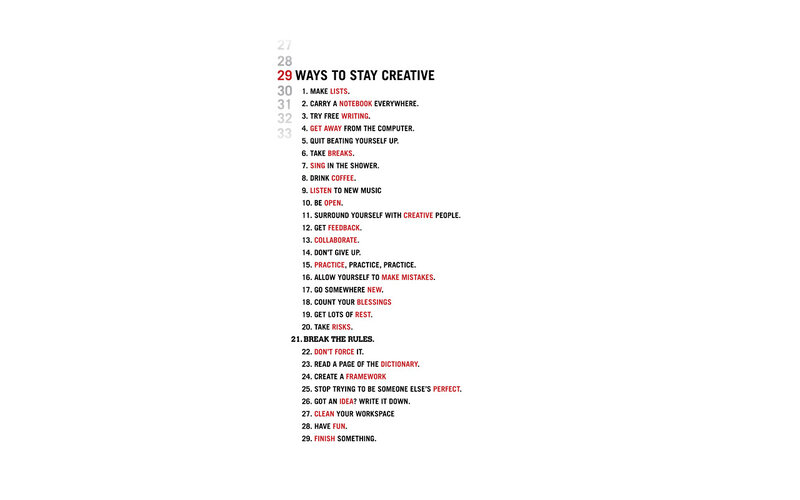 29 ways to stay creative
